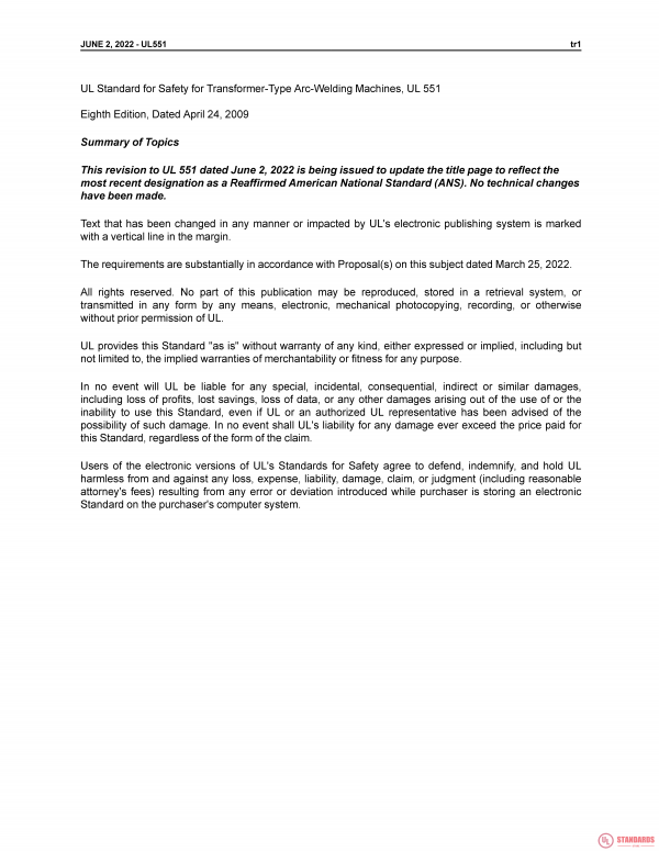 UL 551 PDF UL 551 PDF